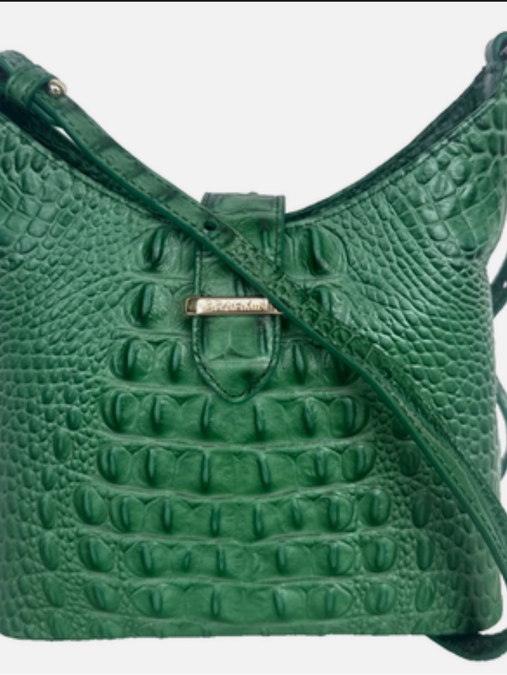 Brahmin Emerald Croc-Embossed Crossbody Bag